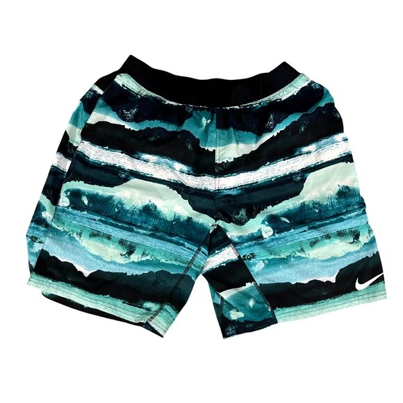 Nike Mens XL Printed Swim Shorts Polyester Elastane Blend - Picture 1 of 7